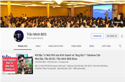 Đầu tư bất động sản hiệu quả với kênh youtube Trần Minh BĐS