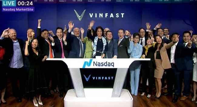 VinFast đạt vốn hóa hơn 85 tỷ USD khi chào sàn Nasdaq