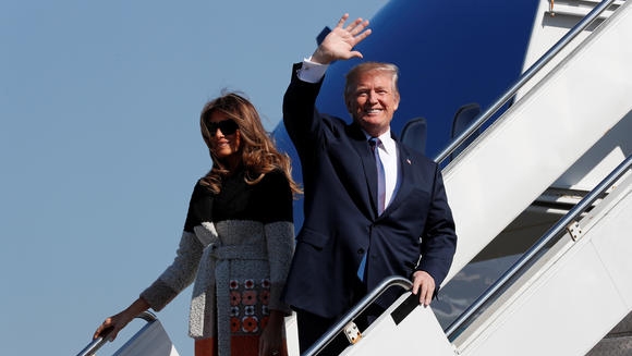 Tổng thống Mỹ Donald Trump tới Nhật Bản, chính thức bắt đầu chuyến công du châu Á