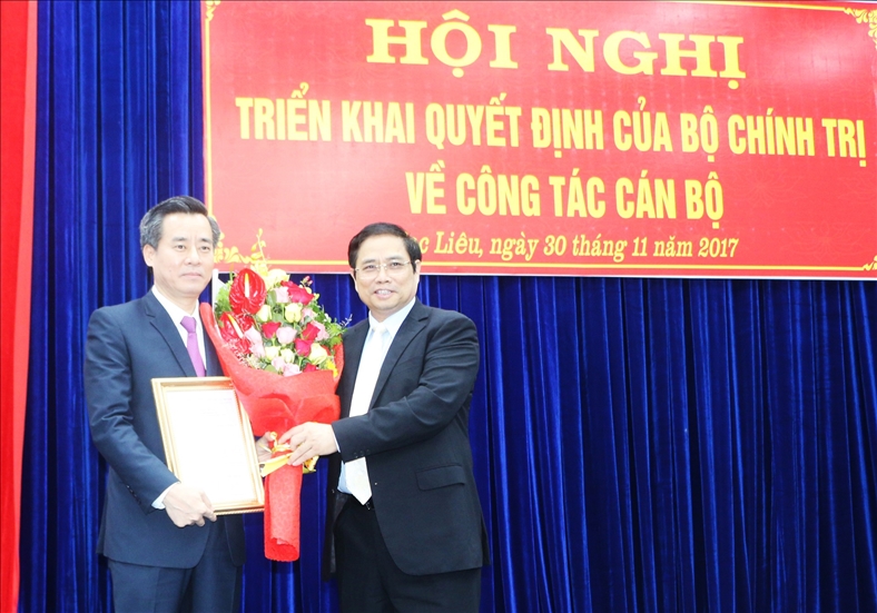 Ông Nguyễn Quang Dương giữ chức Bí thư Tỉnh ủy Bạc Liêu