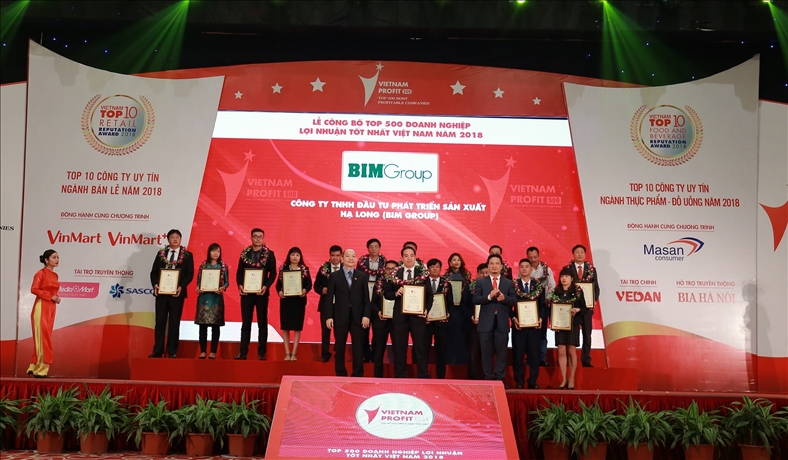 BIM Group đạt thứ hạng cao trong Top Doanh nghiệp lợi nhuận tốt nhất Việt Nam 2018