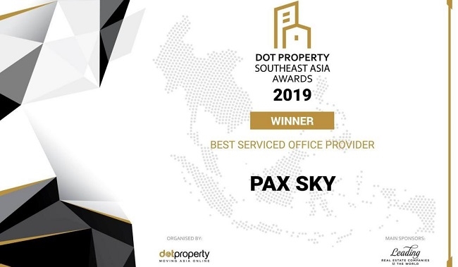 PAX SKY đoạt giải Nhà cung cấp dịch vụ văn phòng tốt nhất Đông Nam Á