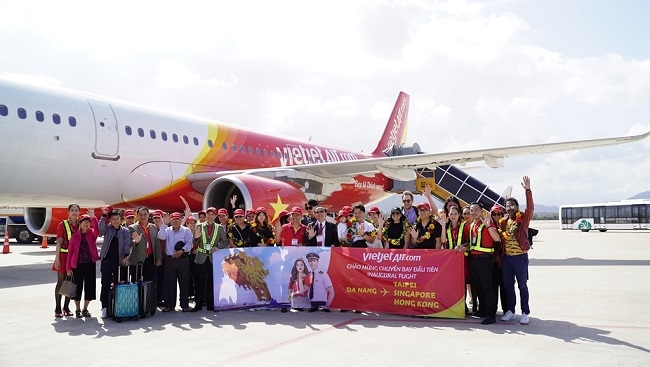 Vietjet mở thêm 3 đường bay quốc tế tới Đà Nẵng