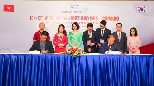 Samkoo Hàn Quốc ký kết hợp tác đầu tư với Mắt Bão BPO