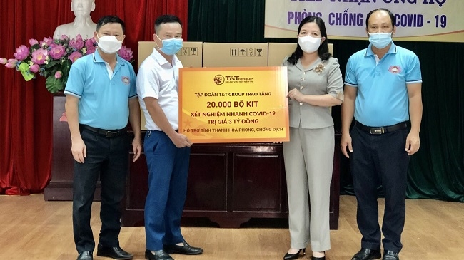 T&T Group tặng 50.000 bộ kit xét nghiệm nhanh Covid-19 cho Thanh Hóa và Kiên Giang