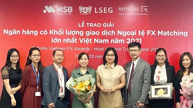 MSB có khối lượng giao dịch ngoại tệ lớn nhất Việt Nam năm 2021
