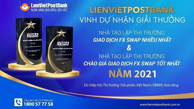 LienVietPostBank nhận giải thưởng Nhà tạo lập thị trường của VBMA năm 2021