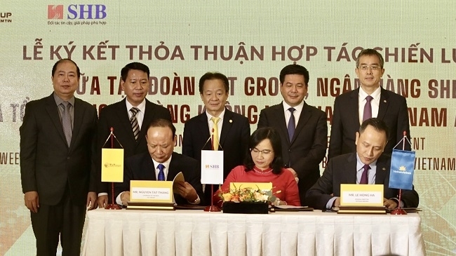 Tập đoàn T&T, SHB hợp tác chiến lược với Vietnam Airlines và Đường sắt Việt Nam