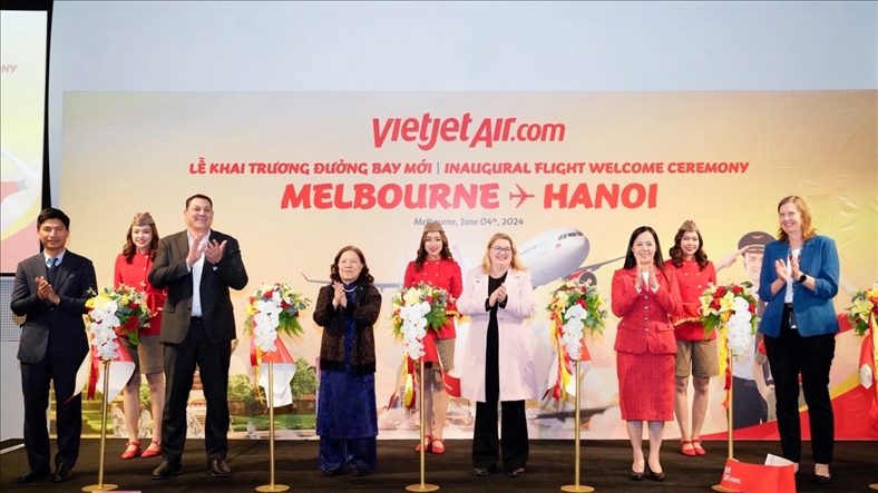 Vietjet khai trương đường bay Melbourne - Hà Nội