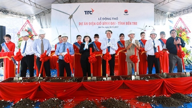 Tập đoàn Thành Thành Công khởi công dự án điện gió 1.500 tỷ đồng ở Bến Tre
