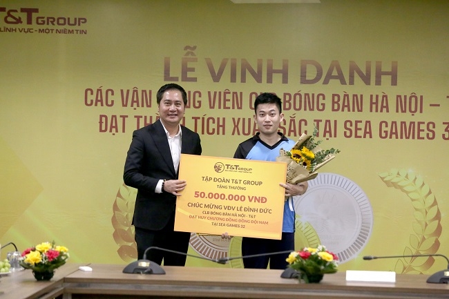 T&T Group thưởng hơn 1 tỷ đồng cho kỳ tích bóng bàn Việt Nam tại SEA Games 32 2