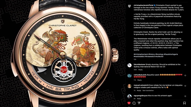 Hãng đồng hồ Thụy Sĩ thừa nhận sử dụng tranh của họa sĩ Việt