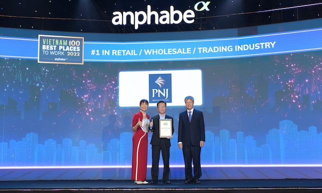 PNJ được vinh danh “Nơi làm việc tốt nhất Việt Nam” trong ngành bán lẻ 2022