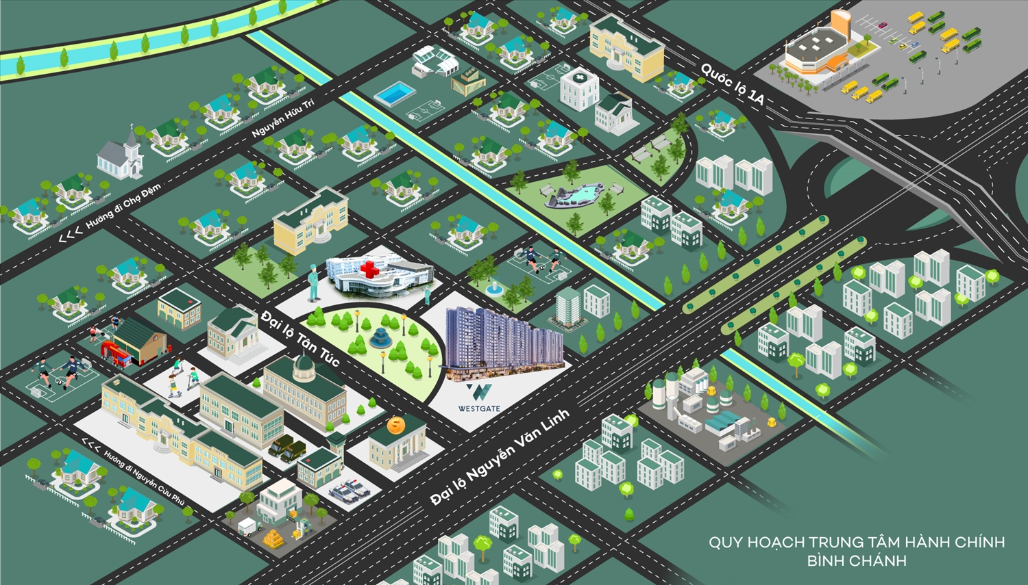 Bình Chánh tích cực hoàn thiện quy hoạch khu trung tâm để lên thành phố