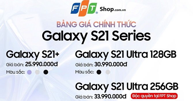 FPT Shop bán độc quyền Galaxy S21 Ultra 256GB