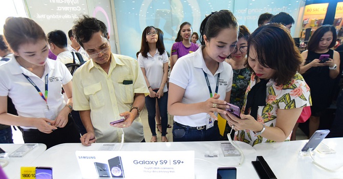 Điện thoại sản xuất ở Việt Nam chủ yếu phục vụ xuất khẩu