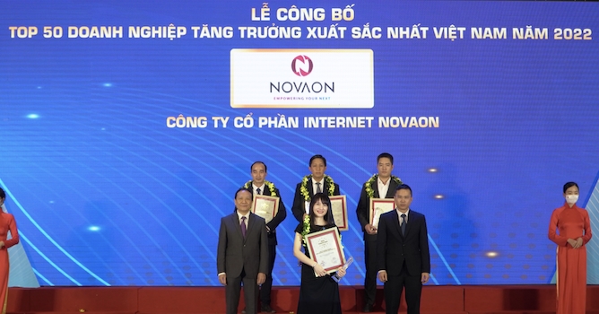 Novaon vào Top 50 doanh nghiệp tăng trưởng xuất sắc nhất Việt Nam