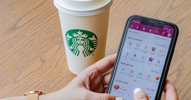 Ví điện tử đầu tiên tích hợp thanh toán tại chuỗi Starbucks