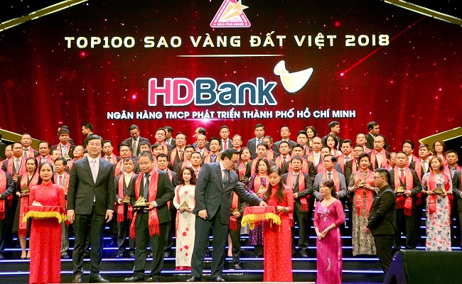 HDBank nhận giải thưởng Sao Vàng Đất Việt 2018