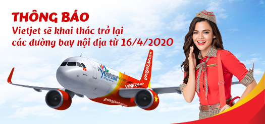 Vietjet Air sẽ bay nội địa trở lại từ 16/4