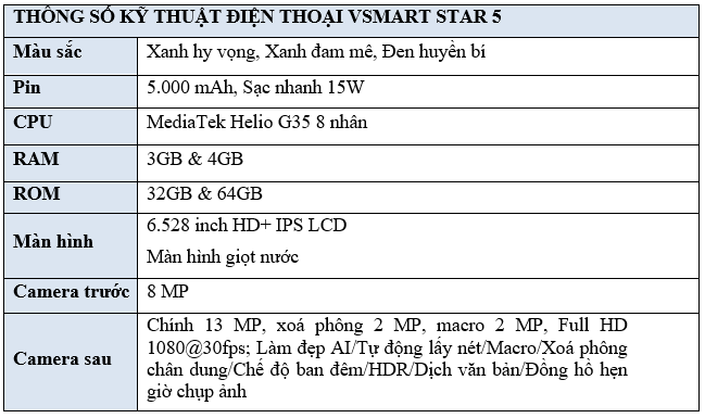 Vingroup ra mắt Vsmart Star 5 - Điện thoại kèm DATA 4G miễn phí 9
