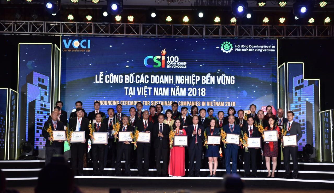 Hòa Bình nhận giải thưởng doanh nghiệp bền vững năm 2018