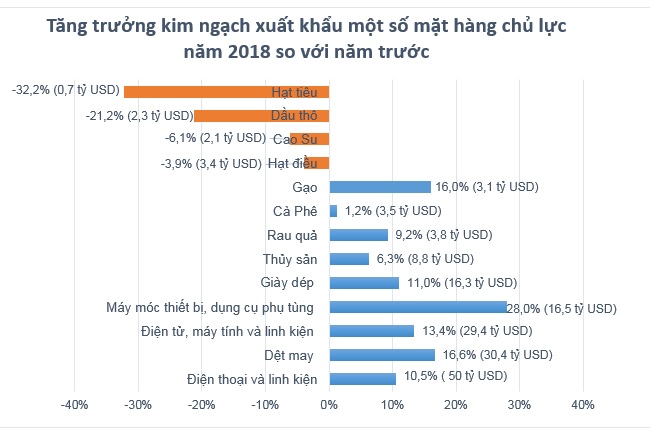 Năm 2018, Việt Nam xuất siêu 7,2 tỷ USD