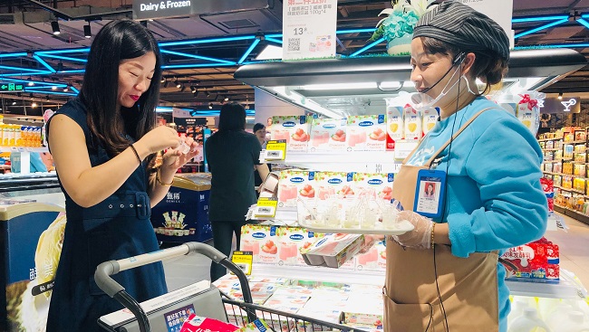 Sữa chua Vinamilk đã có mặt tại siêu thị thông minh Hema của Alibaba tại Trung Quốc 3