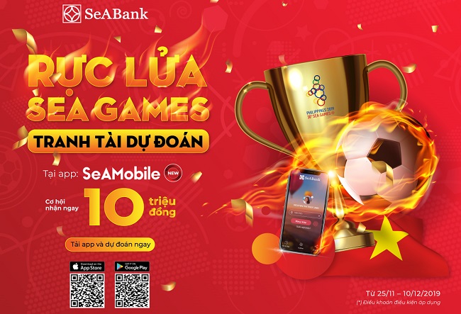 SeABank triển khai minigame 'Rực lửa SEA Games - Tranh tài dự đoán' 