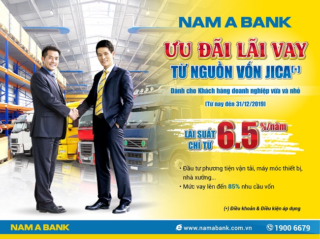 Nam A Bank ưu đãi lãi vay từ 6,5%/năm cho doanh nghiệp vừa và nhỏ