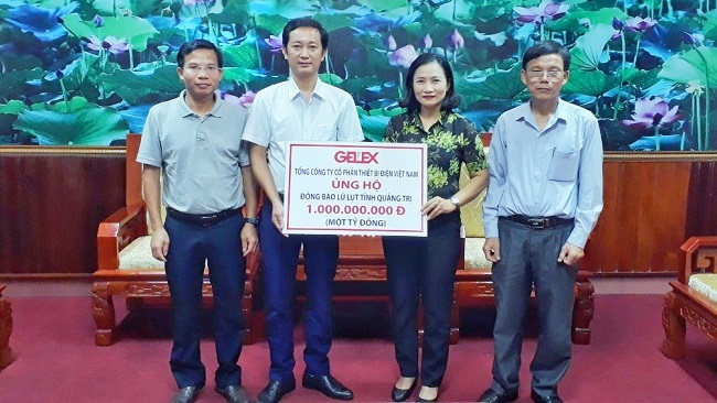 Gelex ủng hộ đồng bào Quảng trị 1 tỷ đồng khắc phục hậu quả lũ lụt