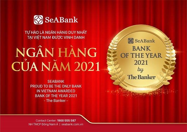 SeABank là ngân hàng Việt duy nhất nhận giải Ngân hàng của năm 2021 từ The Banker