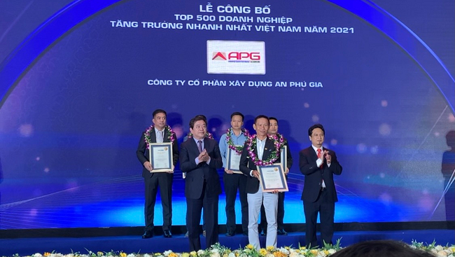 An Phú Gia xuất sắc vào Top 15 doanh nghiệp tăng trưởng nhanh nhất Việt Nam