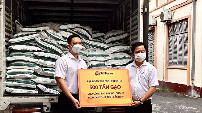T&T Group ủng hộ 1.000 tấn gạo và 5 tỷ đồng tiếp sức Bắc Ninh, Bắc Giang chống dịch 1