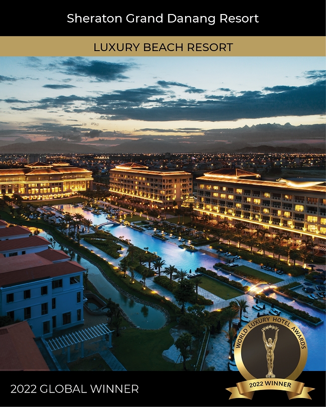 Khu nghỉ dưỡng Sheraton Grand Đà Nẵng nhận hai giải thưởng từ 2022 World Luxury Awards 2