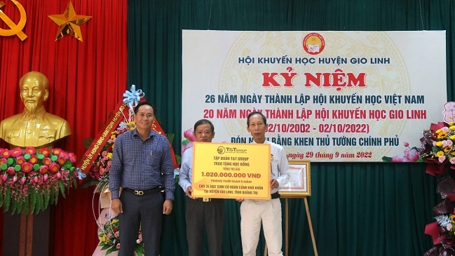 T&T Group hỗ trợ 1 tỷ đồng cho học sinh khó khăn ở huyện Gio Linh tỉnh Quảng Trị