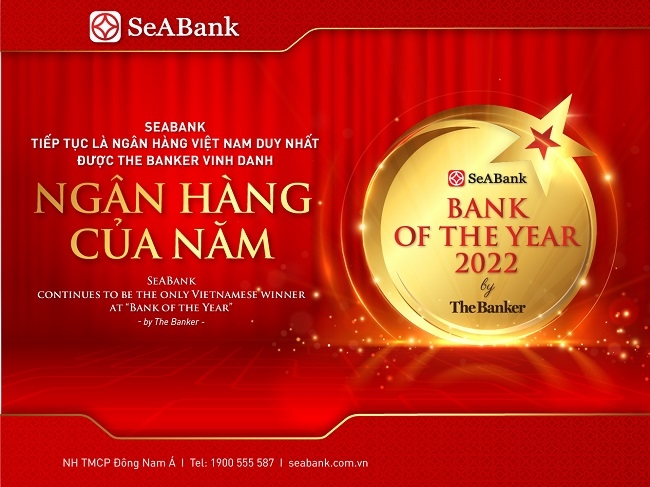 SeABank được The Banker trao giải Ngân hàng tốt nhất Việt Nam 2022