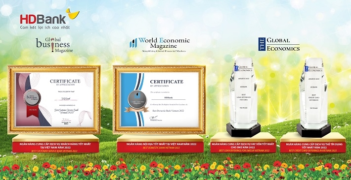 HDBank 'thắng lớn' 4 giải thưởng quốc tế về chất lượng dịch vụ