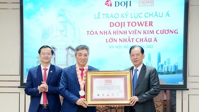 DOJI Tower nhận giải thưởng Tòa nhà Hình viên kim cương lớn nhất châu Á năm 2022