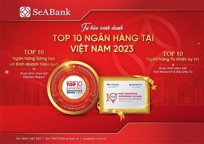 SeABank nhận 2 giải thưởng lớn về ngân hàng