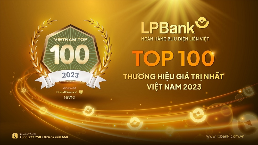LPBank được vinh danh Top 100 thương hiệu giá trị nhất Việt Nam 2023 1