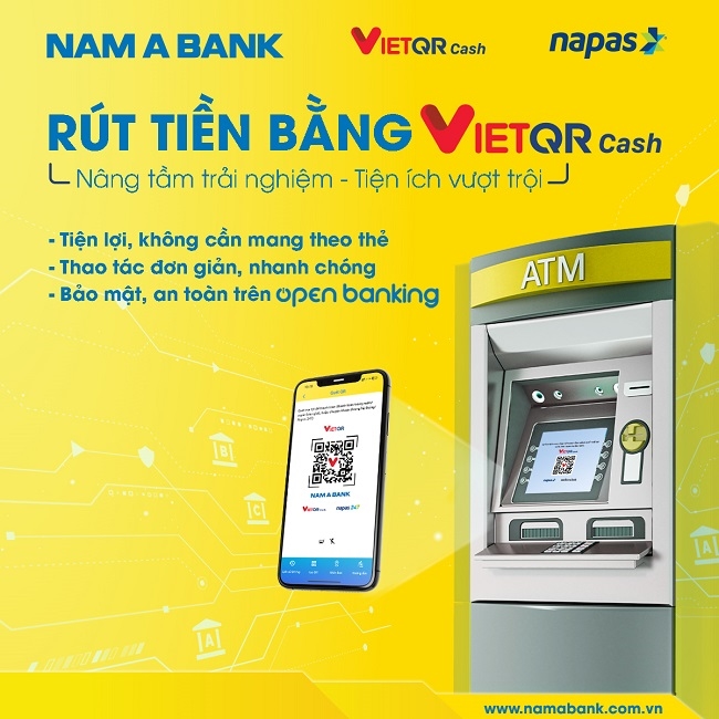 Nam A Bank tiên phong triển khai dịch vụ rút tiền bằng VietQR 1