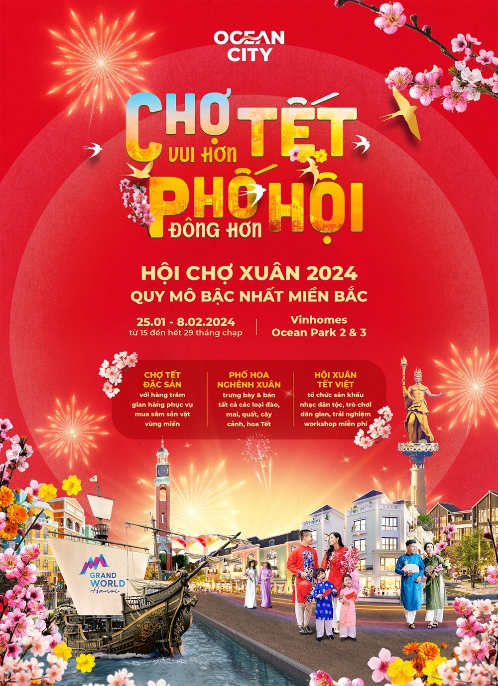Vinhomes tổ chức hội chợ Xuân 2024 quy mô bậc nhất Việt Nam tại Ocean city