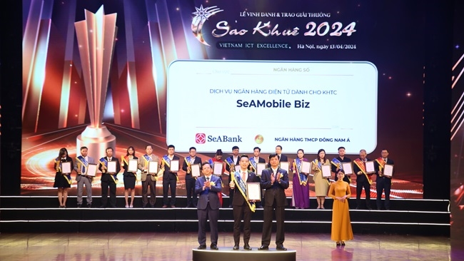  SeAMobile Biz của SeABank được vinh danh tại giải thưởng Sao Khuê