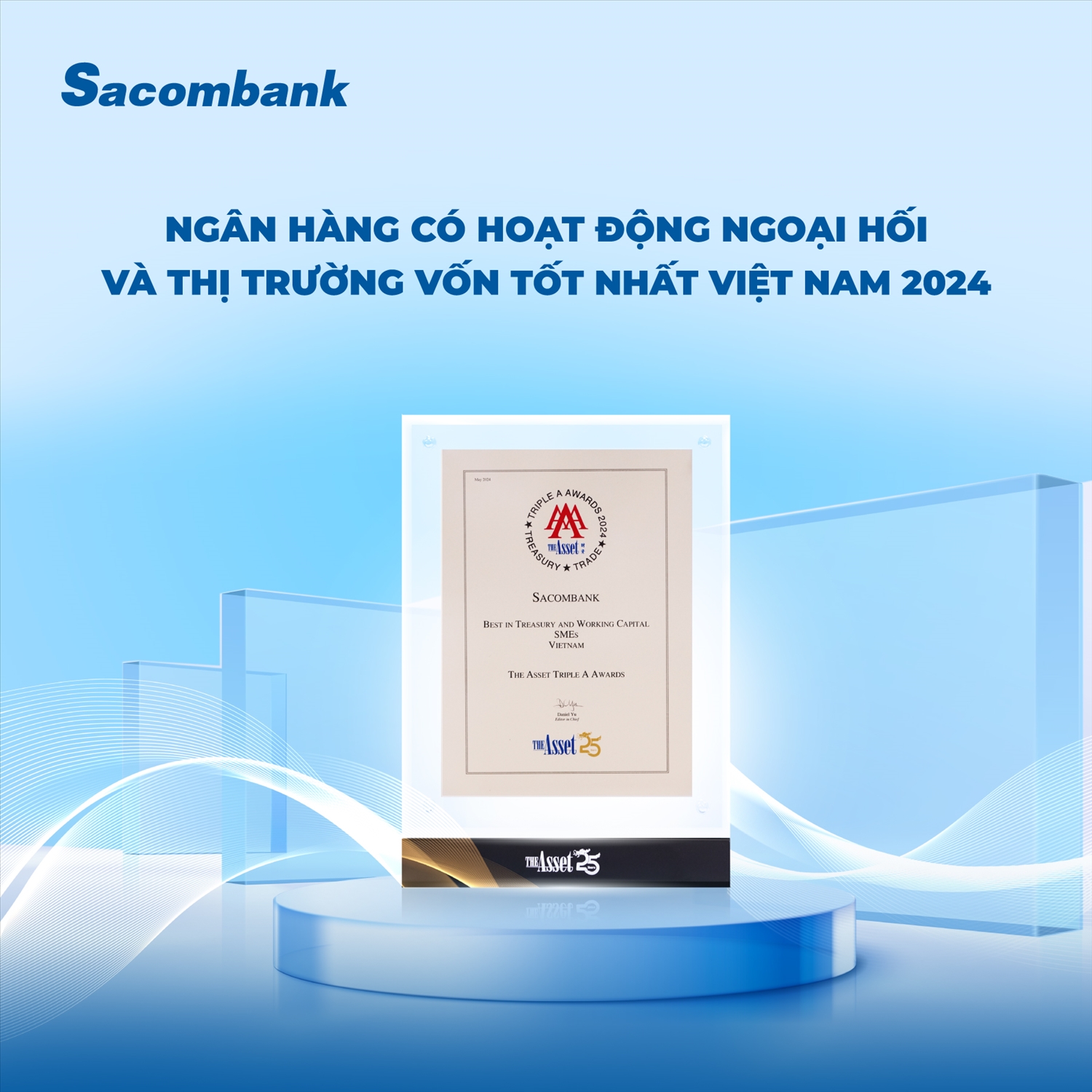 Dịch vụ ngoại hối của Sacombank đạt giải thưởng The Asset Triple A
