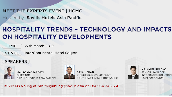 Savills Hotels tổ chức Meet the Experts ngày 27/3