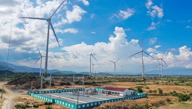 Một góc Dự án Nhà máy điện gió số 5 Ninh Thuận