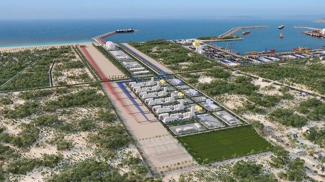 Phối cảnh dự án Trung tâm điện khí LNG Hải Lăng tỉnh Quảng Trị có quy mô 120 ha, với tổng vốn đầu tư gần 54.000 tỷ đồng.