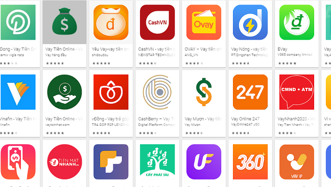 Trên thị trường có hàng trăm app cho vay tiền đang tồn tại
