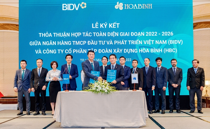 Hoa Binh Construction Group và BIDV kí kết hợp tác toàn diện giai đoạn 2022 – 2026